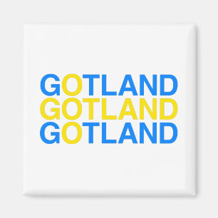 GOTLAND Svenska Flagga Magnet