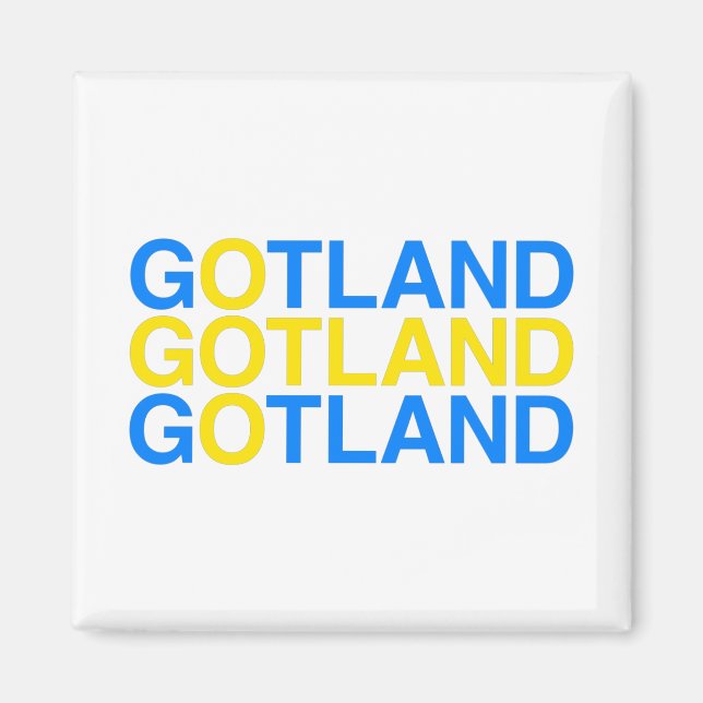 GOTLAND Svenska Flagga Magnet (Framsidan)