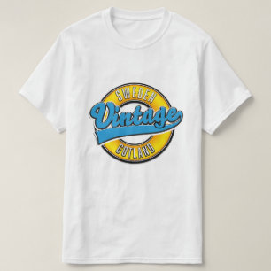 Gotland Sverige vintage stil logotyp T Shirt