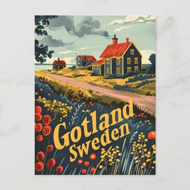 Gotland Sveriges reseort Vykort (Framsida)