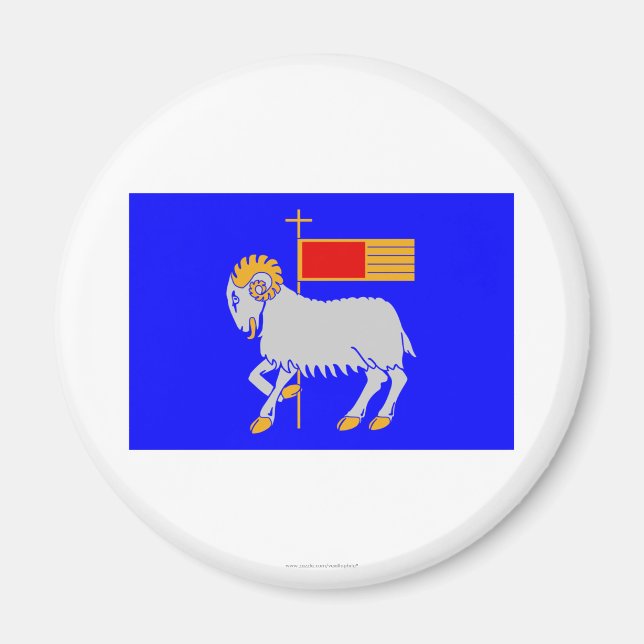 Gotlands län flagga magnet (Framsidan)