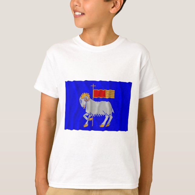 Gotlands län som viftar flagga t shirt (Framsida)
