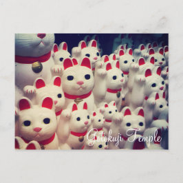 Gotokujitemplets Maneki Neko lyckliga katter Vykort