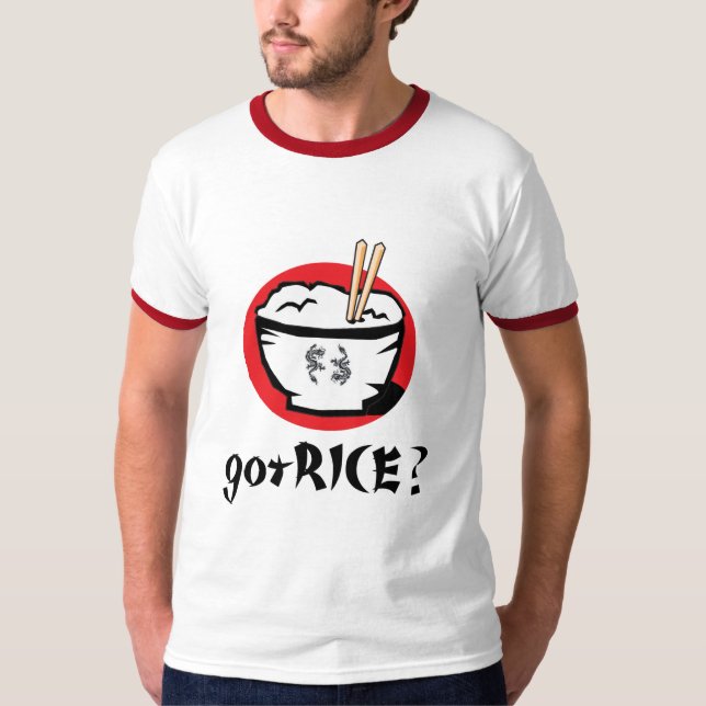 gotRICE? Japansk risbunke för viter Tee Shirt (Framsida)