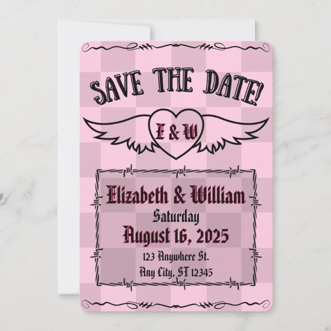 Gott alternativt kontrollerbart Tattoo Heart Spara Datumet (Framsida)