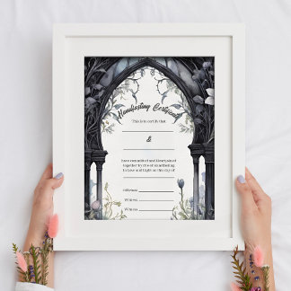 Gott Blommigt Garden Grind Handfastecertifikat Poster