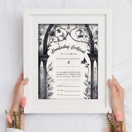 Gott Blommigt Garden Grind Handfastecertifikat Poster