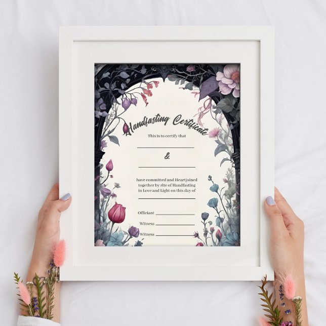 Gott Blommigt Garden Grind Handfastecertifikat Poster (Skapare uppladdad)