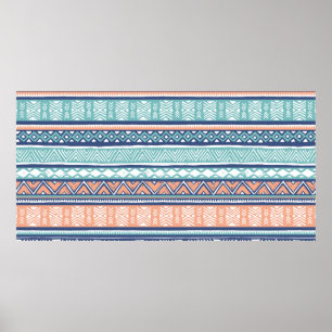 Gott folkslag. Vintage aztec hand plockade ill Poster