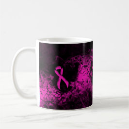 Gott-grunge Shock rosa Awareness Ribbon Kaffemugg