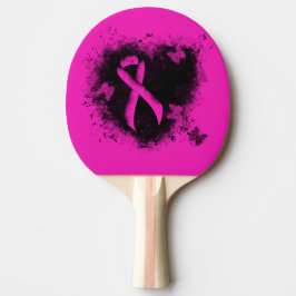 Gott-grunge Shock rosa Awareness Ribbon Pingisracket