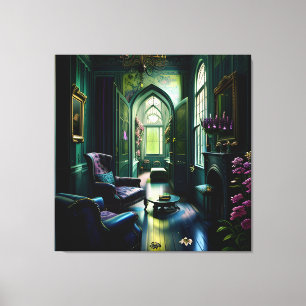 Gott insida-mansion Surreal blomma 1 Canvastryck