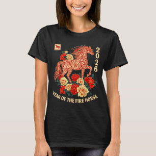 Gott kinesiskt lunisnytt år för hästen 2026 barn t shirt