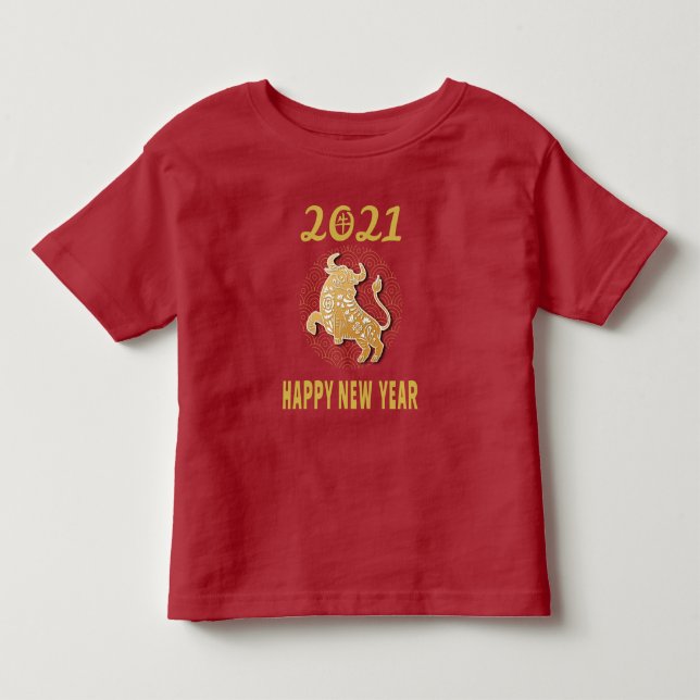 Gott kinesiskt nyår 2021 t shirt (Framsida)