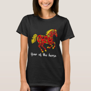 Gott kinesiskt nyår 2026 år för häst horo t shirt