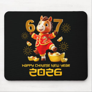Gott kinesiskt nyår 2026 Rolig häst 6 7 Meme 6 Musmatta