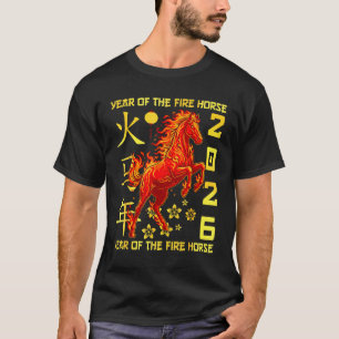 Gott kinesiskt nyår för hästen 2026 Lunar Nyår T Shirt