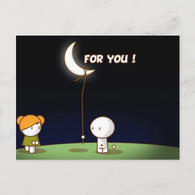 Gott kort för alla hjärtans vykort åt dig (Framsida)