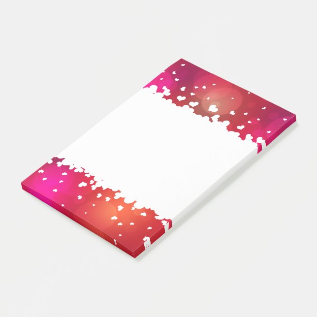 Gott lyckliga hjärtans dag Hjärter Post-it Block (Vinklad)