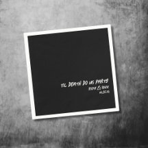 Gott namn för Gothic Bröllop Black Cocktail Napkin