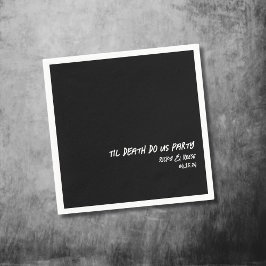 Gott namn för Gothic Bröllop Black Cocktail Napkin Pappersservett