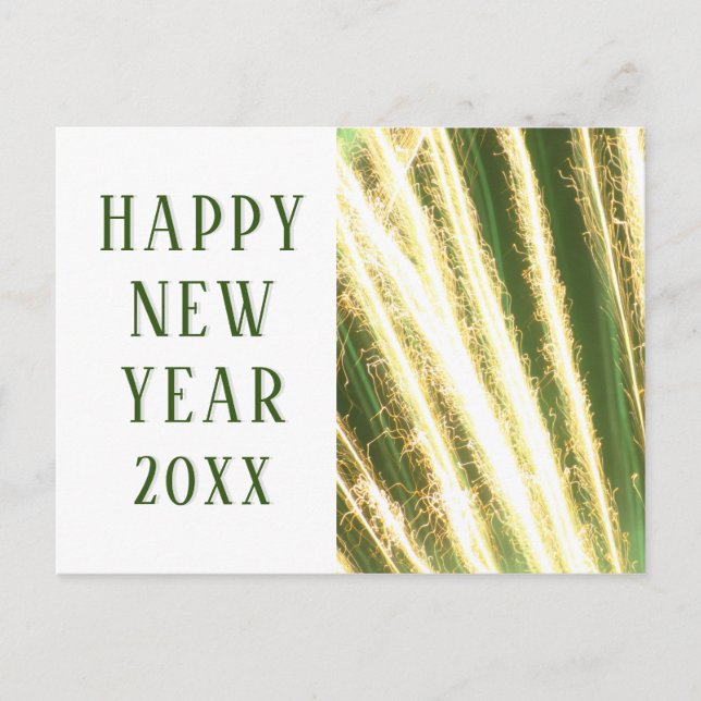 Gott NY ÅR Festlig Fyrverkeri Helg Vykort (Framsida)