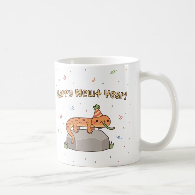 Gott Nyårs Salamander, Roligt Gott Nytt År Kaffemugg (Höger)