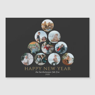 Gott nytt år 10 Photos Magnet Black