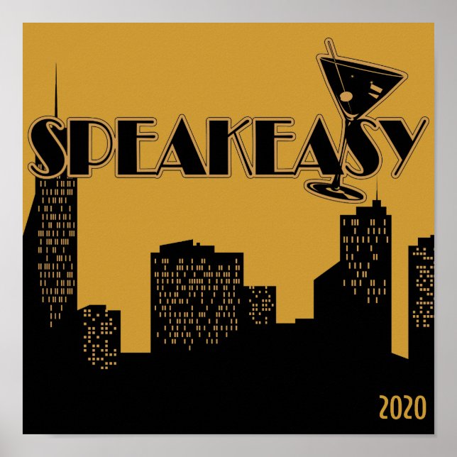 Gott nytt år, 1920:s Party Poster (Framsidan)