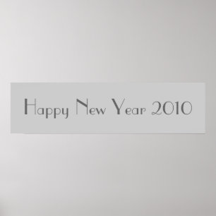 Gott nytt år 2010-banderoll poster