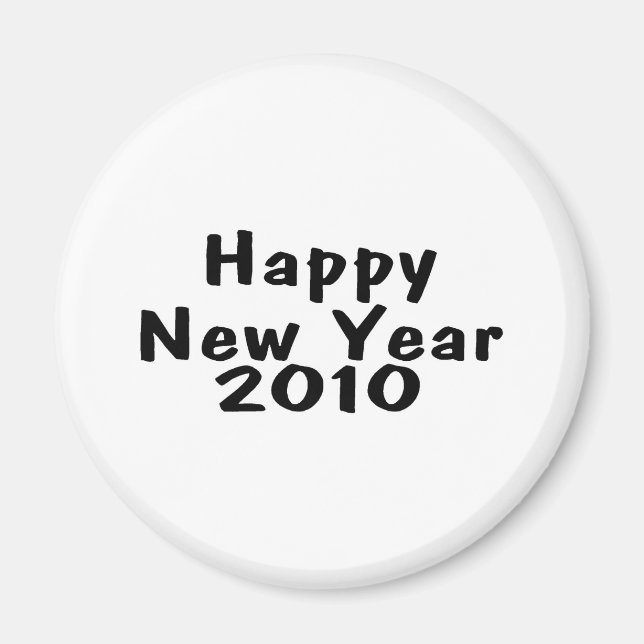 Gott nytt år 2010, svart magnet (Framsidan)