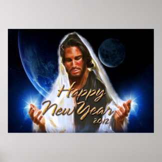 Gott nytt år 2012 C-utskrift Poster