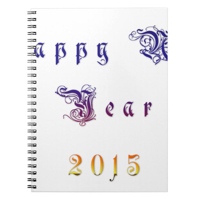 Gott nytt år 2015 Hakuna Matata önskemål.png Anteckningsbok Med Spiral (Framsidan)