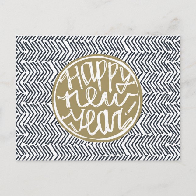 Gott nytt år 2016 helg vykort (Framsida)