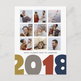 Gott nytt år | 2018 | 9 bilder | vykort