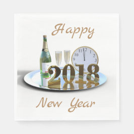 Gott nytt år 2018 pappersservett