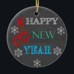 Gott nytt år 2019 Chalkboard Ornament<br><div class="desc">Chalkboard Ornament i gott nytt år 2019. Häng på Julgran eller ge som gåva. Bilder som används för det här objektet är officiellt licensierat / © Graphics Factory.com</div>
