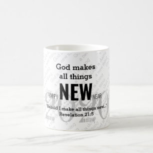 GOTT NYTT ÅR 2020 Anpassat skript WHITE Kaffemugg