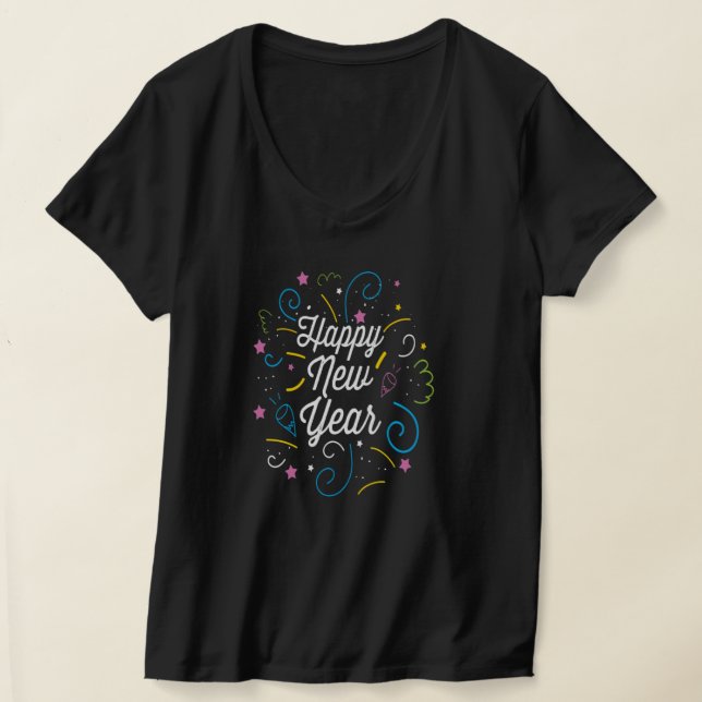 Gott nytt år 2020 Dekoration Party Firande T Shirt (Laydown)