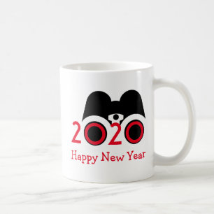 GOTT NYTT ÅR 2020 Visionsbinokulära anpassade Kaffemugg