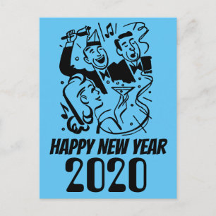 Gott nytt år 2020 vykort