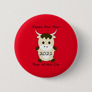 Gott nytt år 2021 Året för OX Knapp