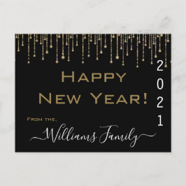 Gott nytt år 2021 helg vykort