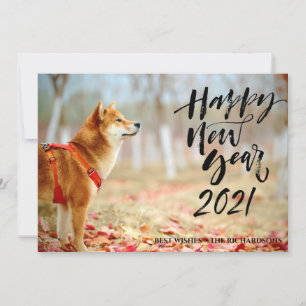 GOTT NYTT ÅR 2021 Modern Fullt Photo Julkort
