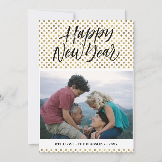 GOTT NYTT ÅR 2021 | Modern skriptfoto för Elegant Julkort (Framsida)