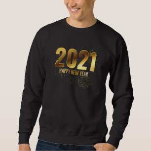 Gott nytt år 2021 Nyårsafton Countdown Lång Ärmad Tröja