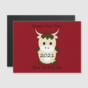 Gott nytt år 2021 Ox-året