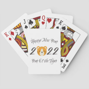 Gott nytt år 2022 års tigerår casinokort
