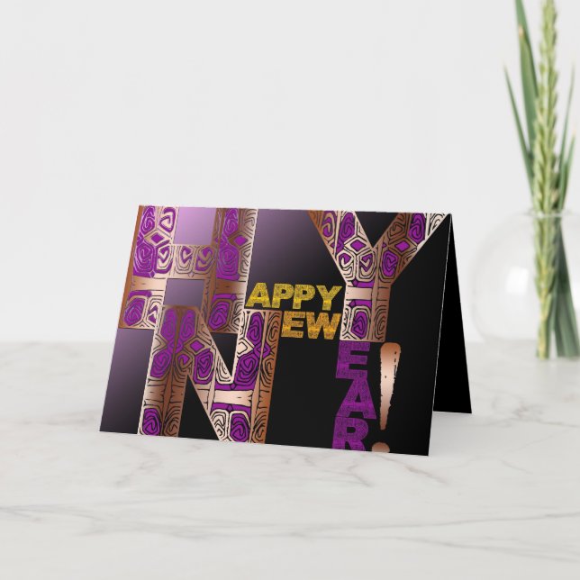 Gott nytt år 2022 Decorative Brev Helgkort (Framsida)