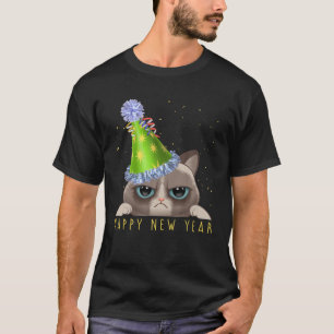 Gott nytt år 2022: Den ädla Nyårsaftonen Cat Party T Shirt